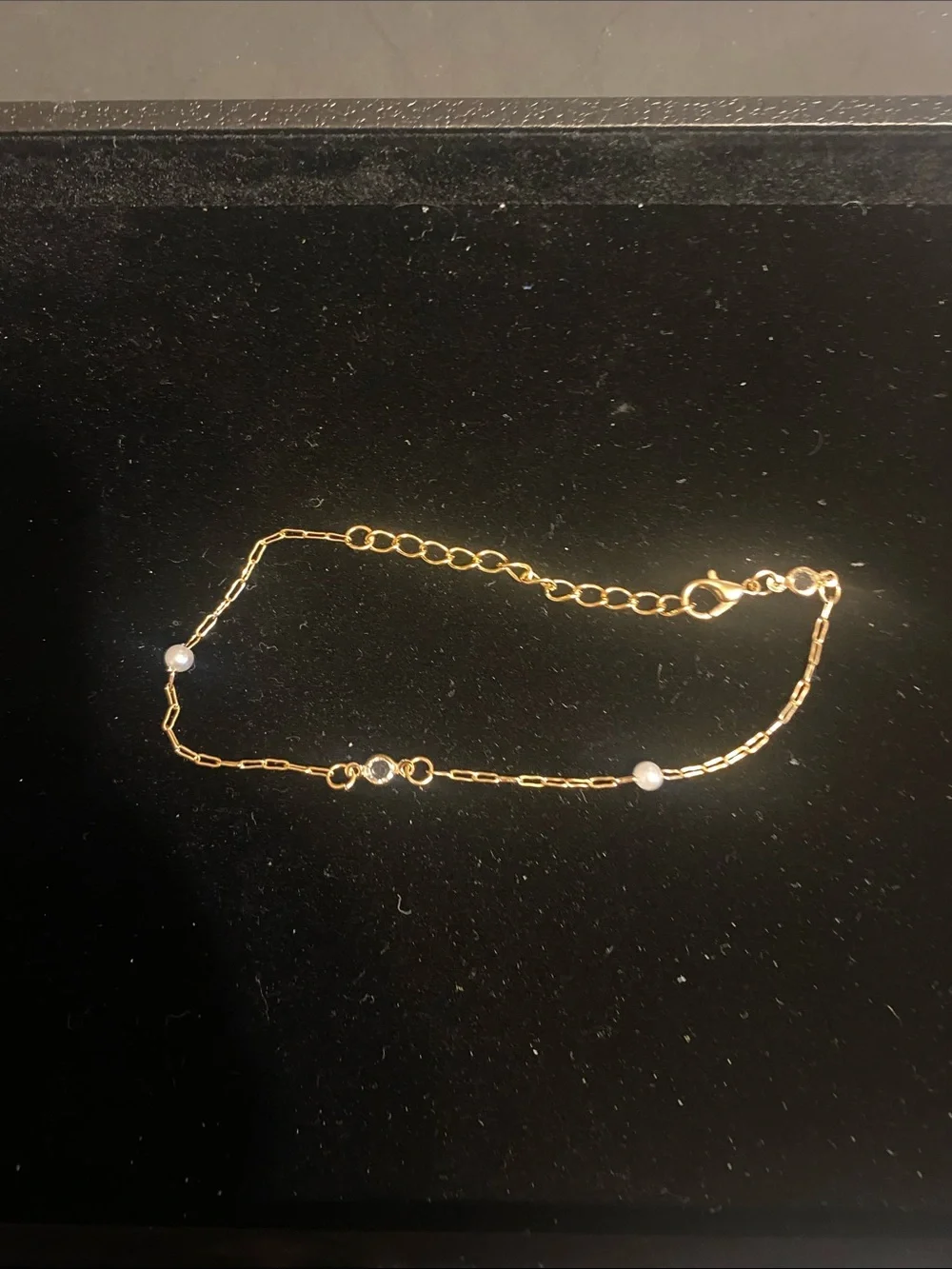 Gold Pearl Chain Bracelet - Elegant Women's Jewelry